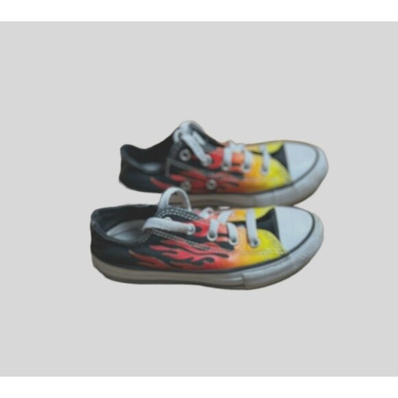 Converse All Star Youth Multicolor Fire Fashion Sneakers Multicolor Fire Size 13 - Picture 3 of 8